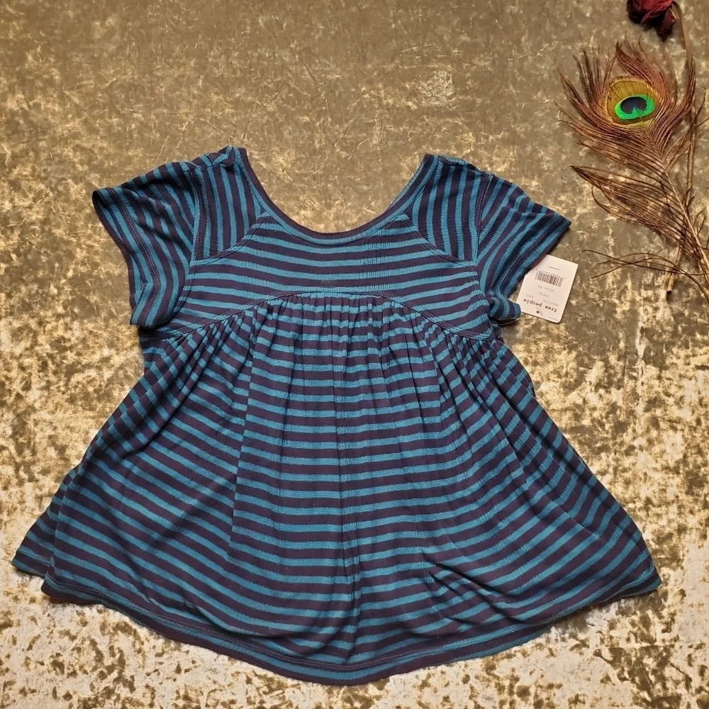 Free‎ People Striped Flowy Tshirt
